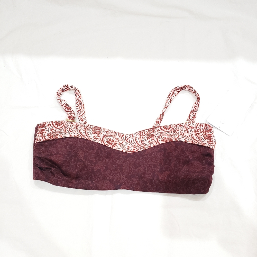 Athleta aqualuxe batik bandeau bikini top